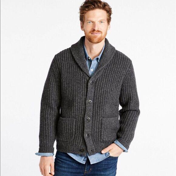 ✨ 2xHP✨Eddie Bauer Men's Classic Wool Cardigan✨ - Picture 1 of 6